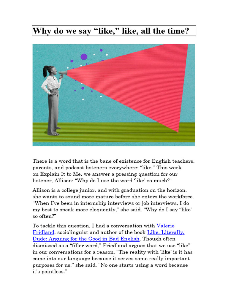 The Linguistic Role of 