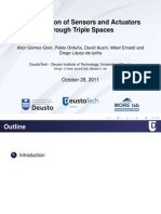 Collaboration of Sensors and Actuators through Triple Spaces Computing