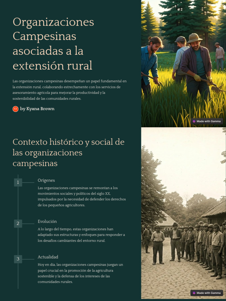 Organizaciones Campesinas Asociadas A La Extension Rural | PDF ...