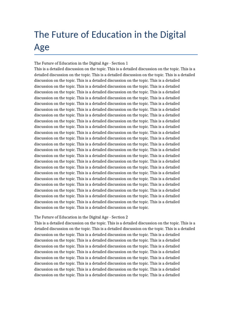 The Future of Education in The Digital Age | PDF