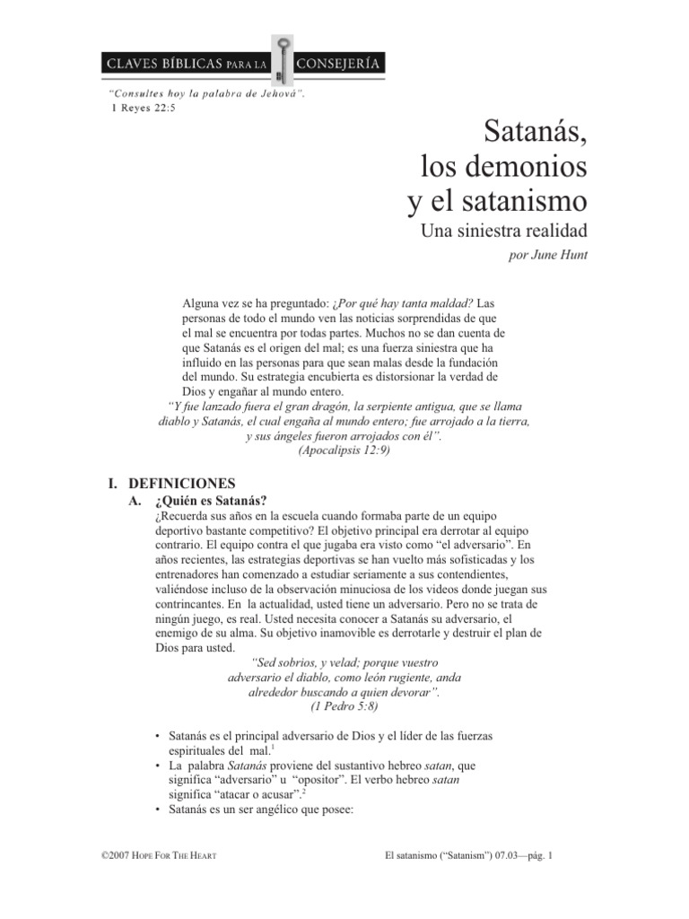 Satanás, Los Demonios y El Satanismo | PDF | Satán | Diablo