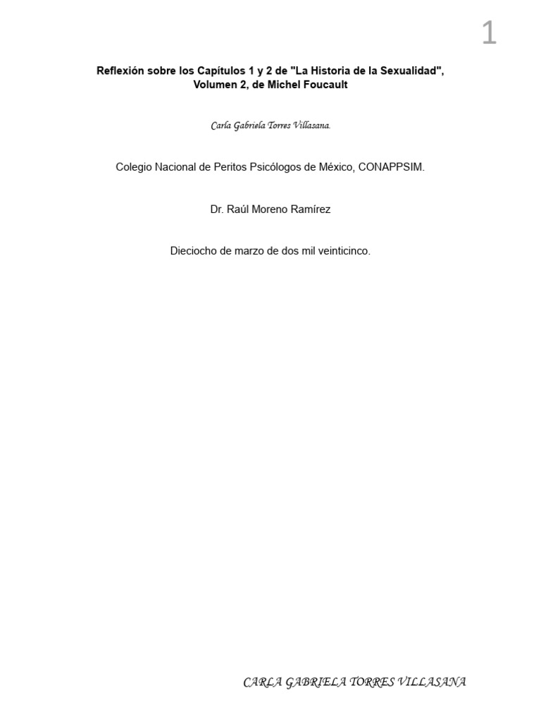 Tarea - Módulo 3 - Reflexion Libro - Gederbread | PDF | Michel Foucault ...