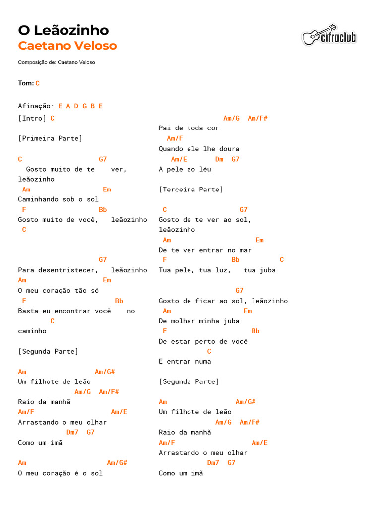 Letra da Música 