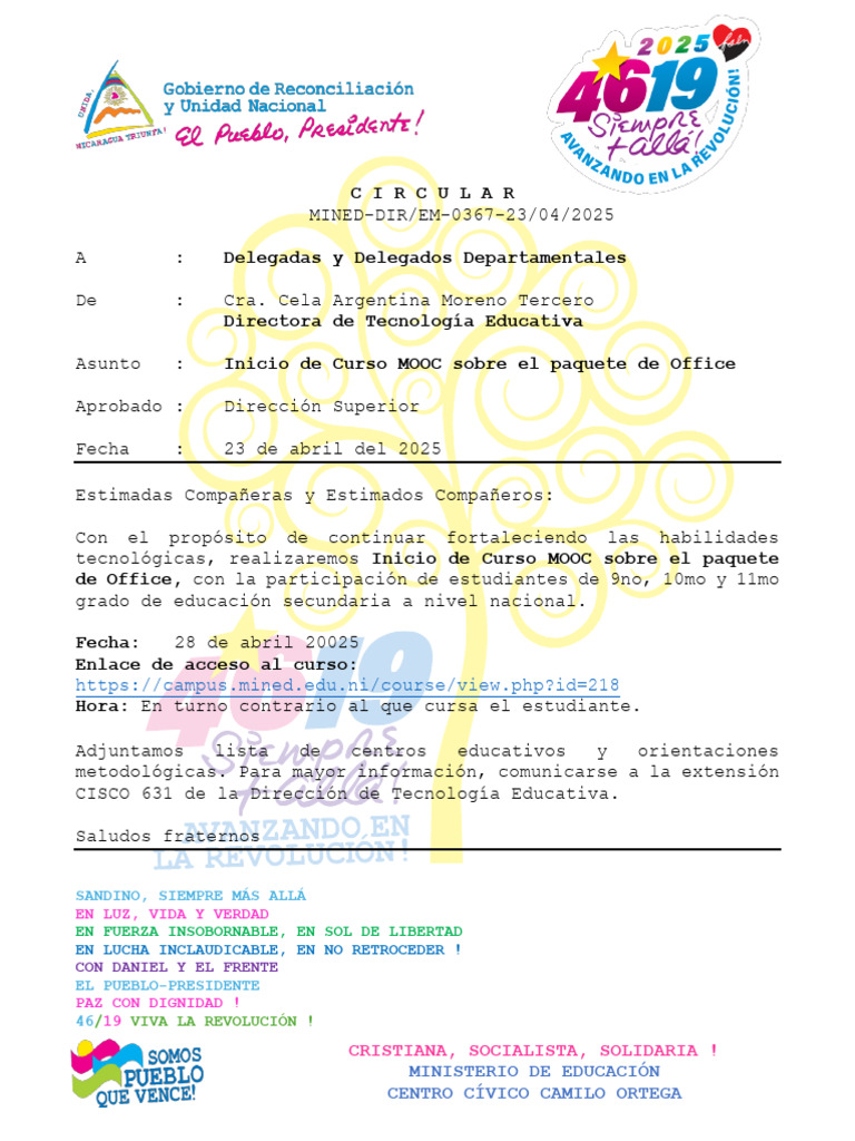 Circular - Inicio Del Curso MOOC | PDF