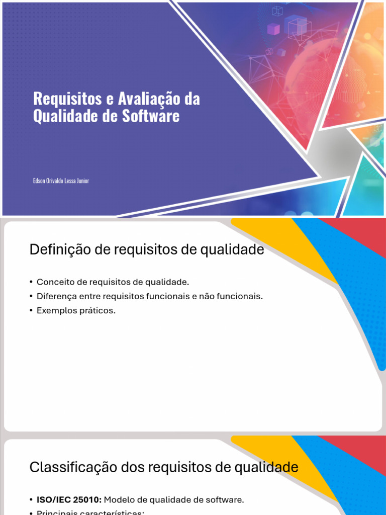 Requisitos e Avaliação da Qualidade de Software | PDF