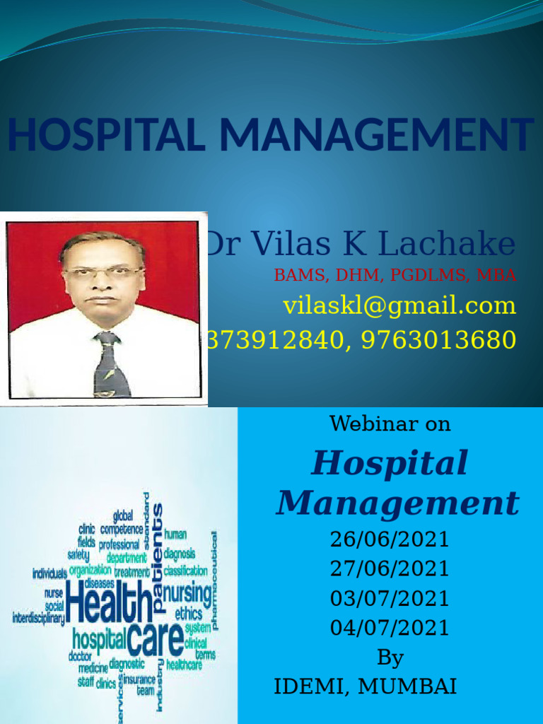 Hospital Management Webinar Overview | PDF | Health Care | Hospital