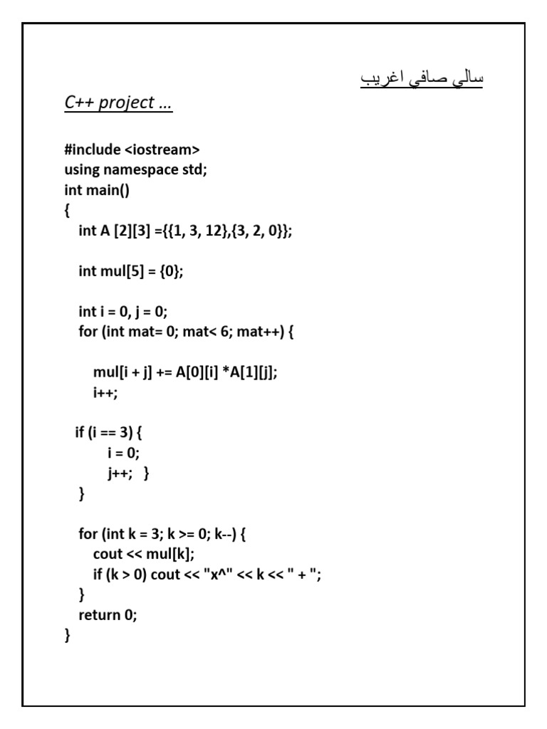 C++ Project | PDF