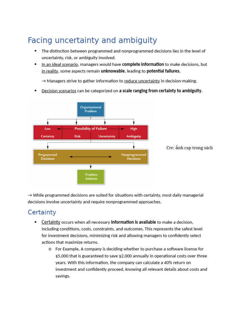 Facing Uncertainty and Ambiguity | PDF | Uncertainty | Risk