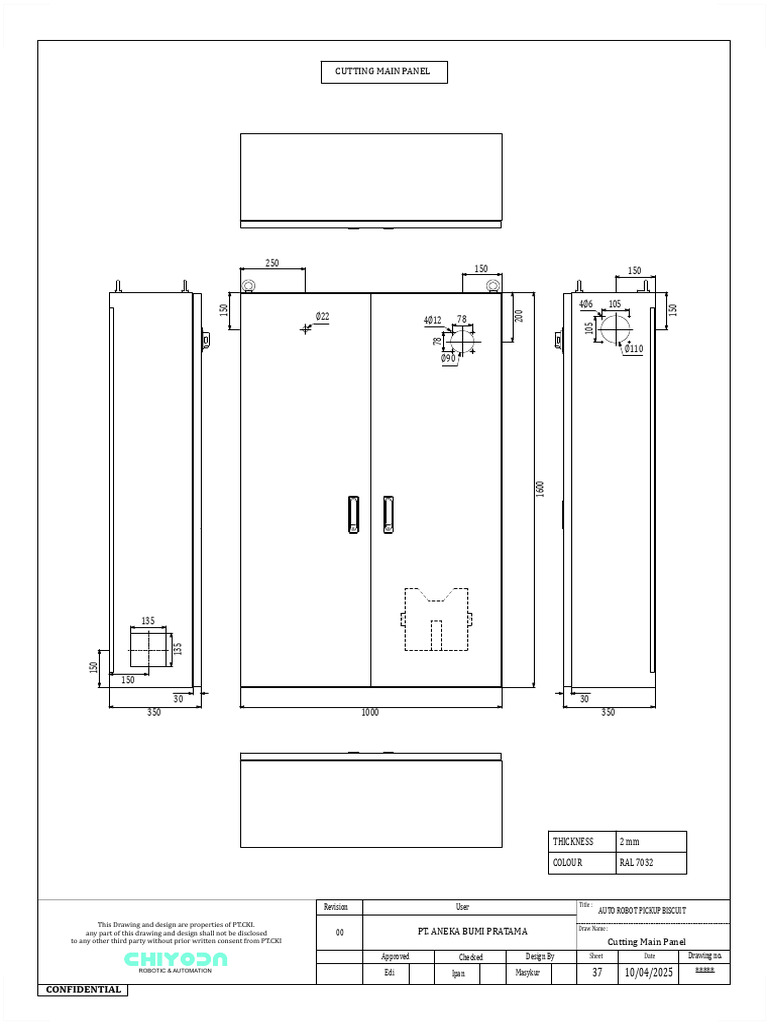 Drawing Cutting Control Panel Auto Robot Pickup Abp Rev 1 | PDF