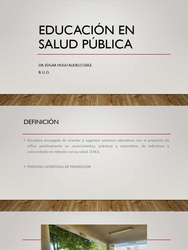 Educación en Salud Pública y Promoción | PDF | Educación para la salud ...