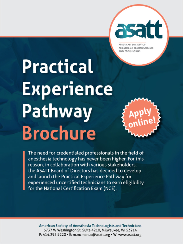 Practical Experience Pathway for Anesthesia Technicians | PDF ...
