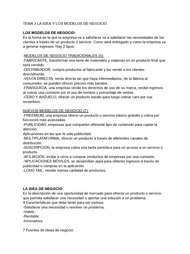 Modelos de Negocio y Creatividad Empresarial | PDF | Comportamiento ...
