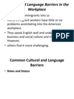 Cultural and Language Barriers in The Workplace