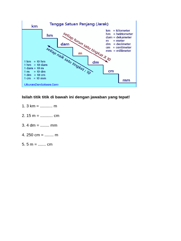 Soal Satuan Panjang PDF
