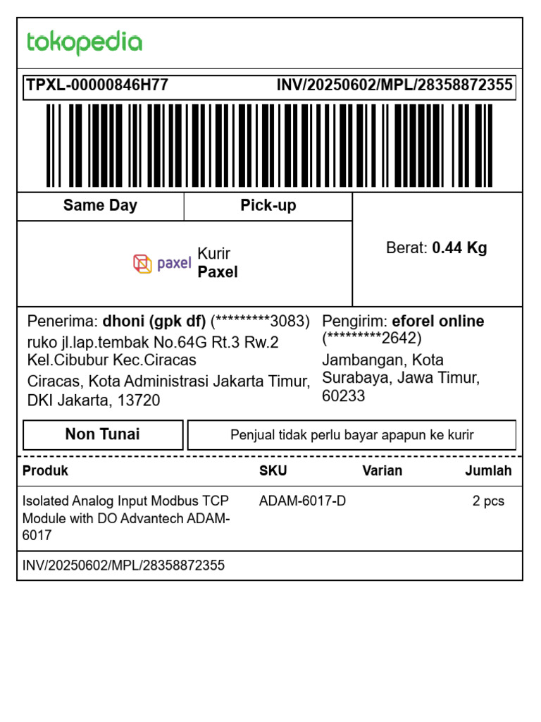 Pengaturan Label Pengiriman_030625 | PDF
