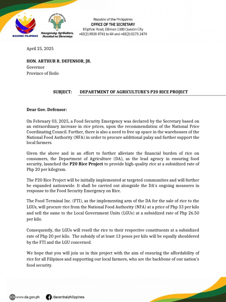 Letter To Governors | PDF | Subsidy | Philippines