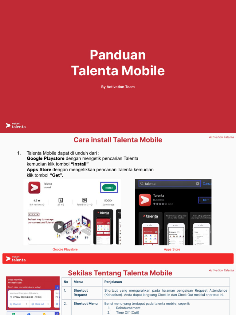 Panduan Lengkap Talenta Mobile | PDF
