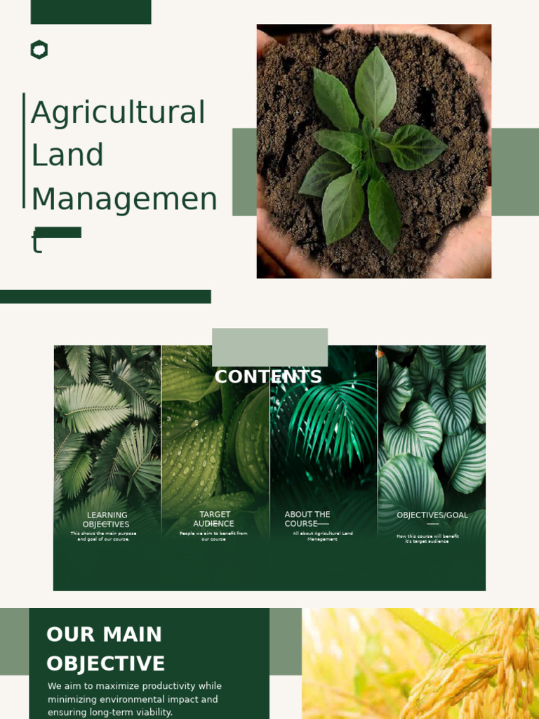 Agricultural Land Management Course Overview | PDF | Agriculture ...
