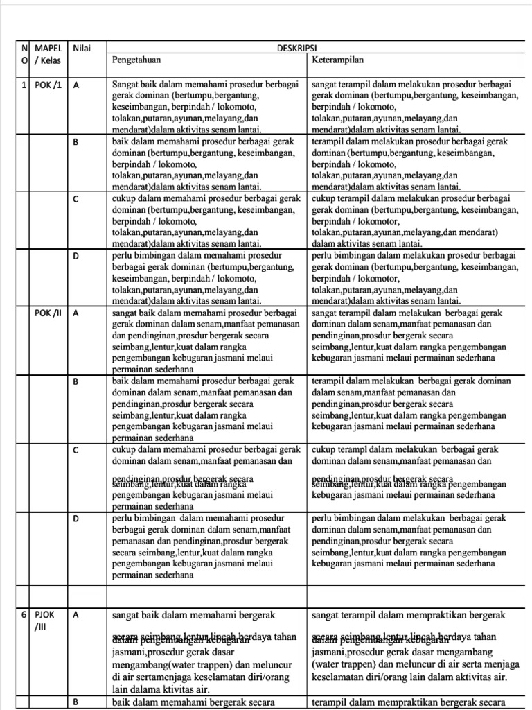 Deskripsi NCOCI dalam Program | PDF