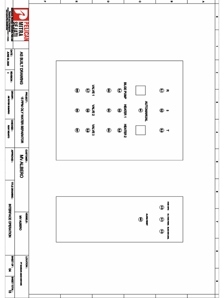 Interface Operation Page As Built Drawing OWS MV Albero | PDF