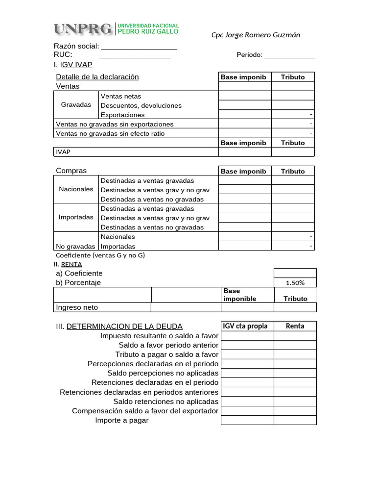 PDT 621 | PDF | Impuestos | Finanzas del gobierno