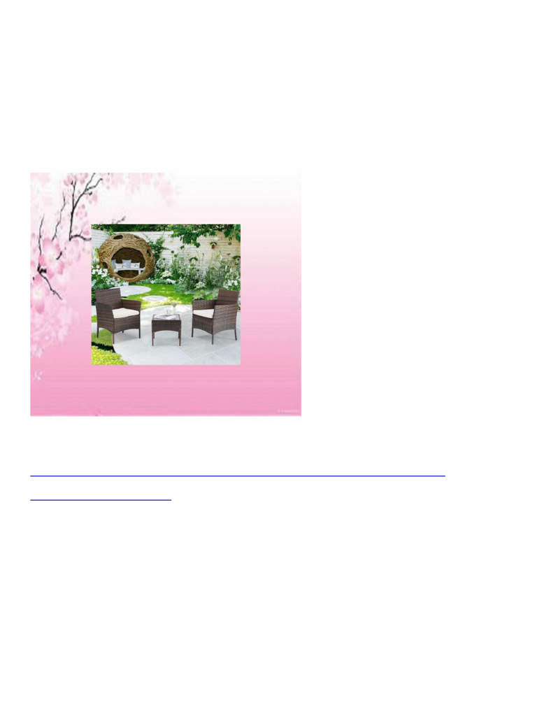 7301 Patio Furniture Conversation Set Outdoor Rattan Chair Garden PE ...