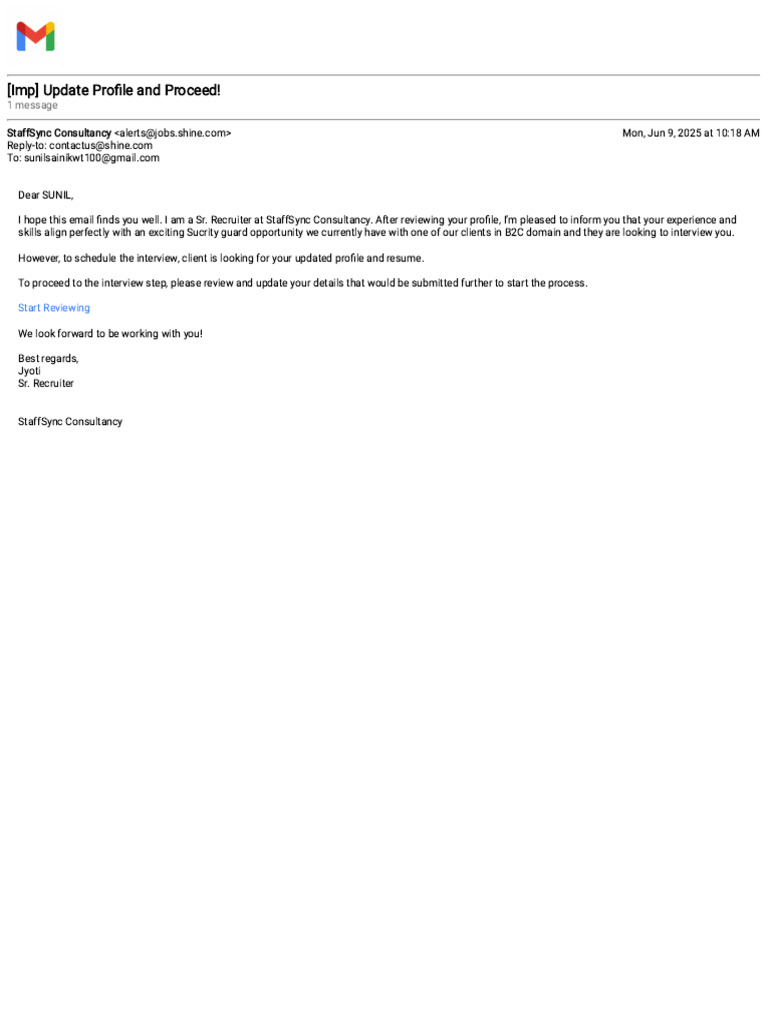 Update Your Profile for Interview | PDF