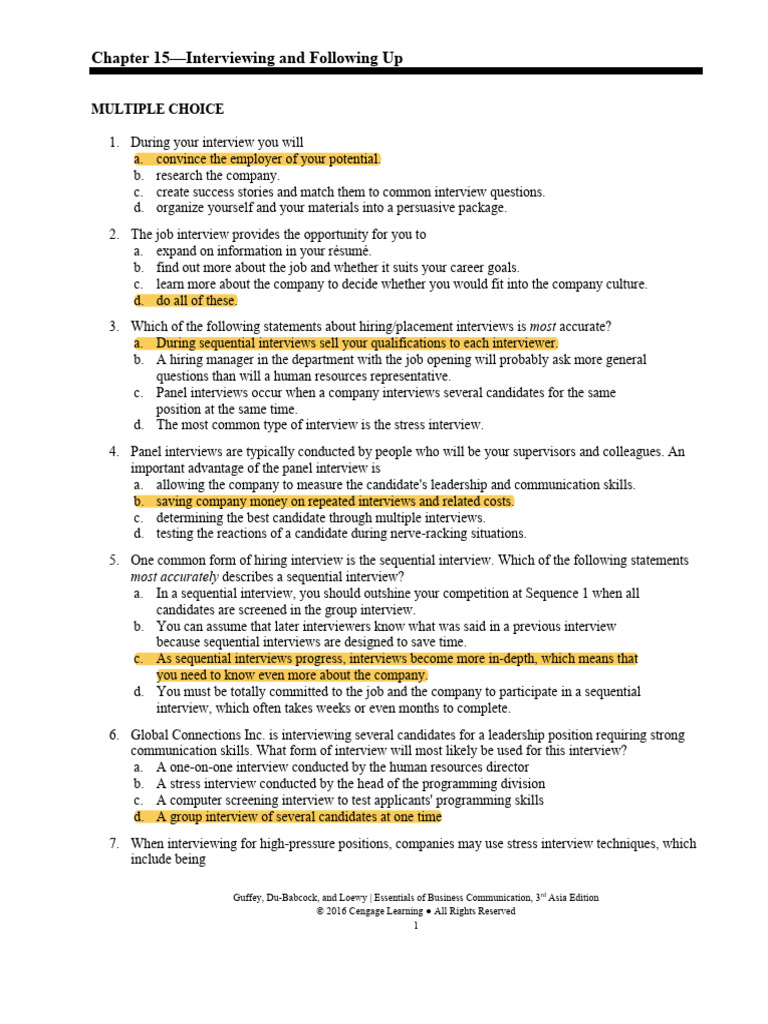 Interview Preparation Best Practices | PDF | Job Interview | Nonverbal ...