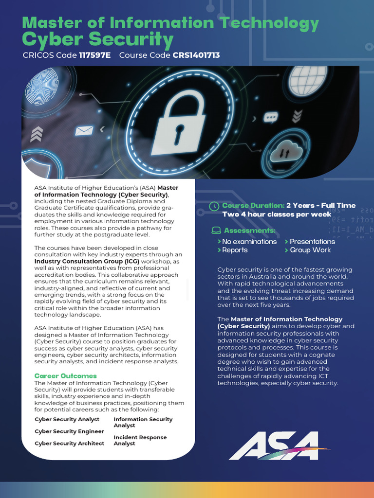 Master of IT in Cyber Security Program | PDF | University And College ...