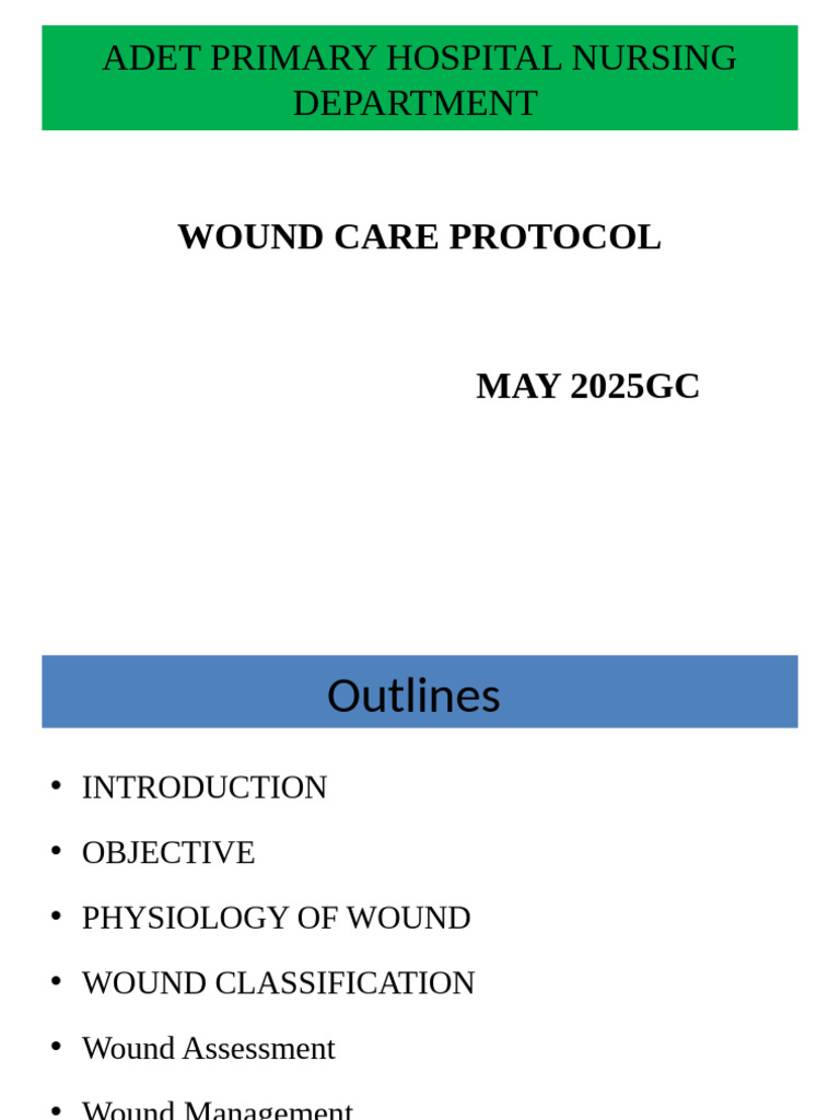Wound Care Protocol | PDF | Wound | Wound Healing