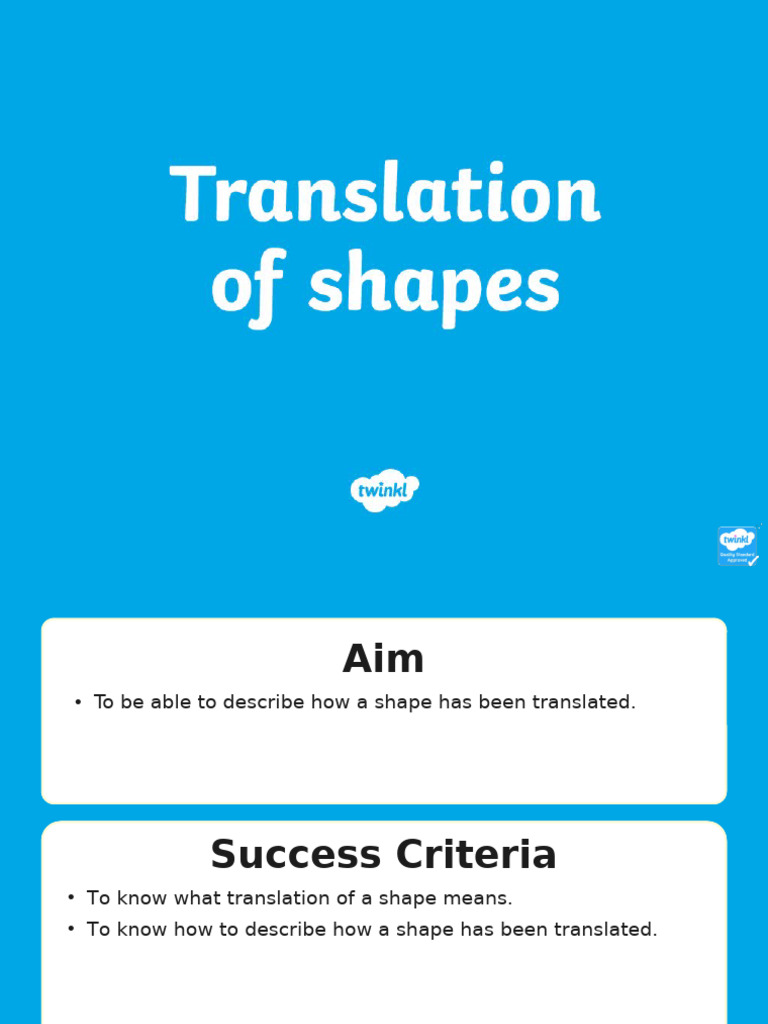 t2 M 2340 Year 4 Translation of Shapes Powerpoint Ver 7 | PDF ...