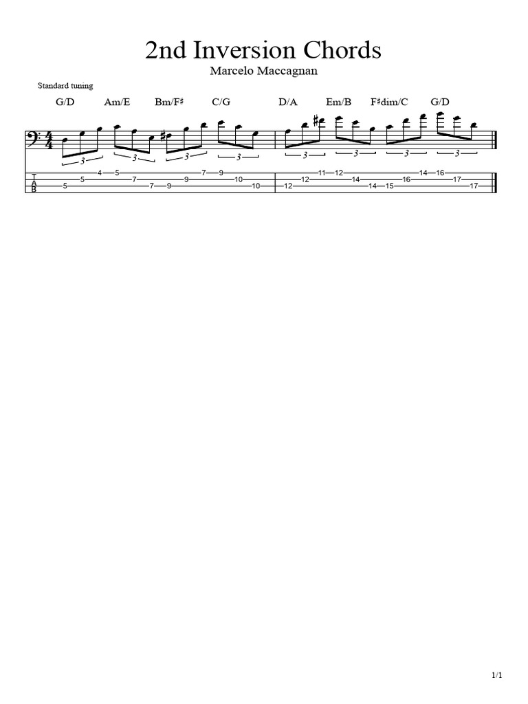 2nd Inversion Chords Guide | PDF