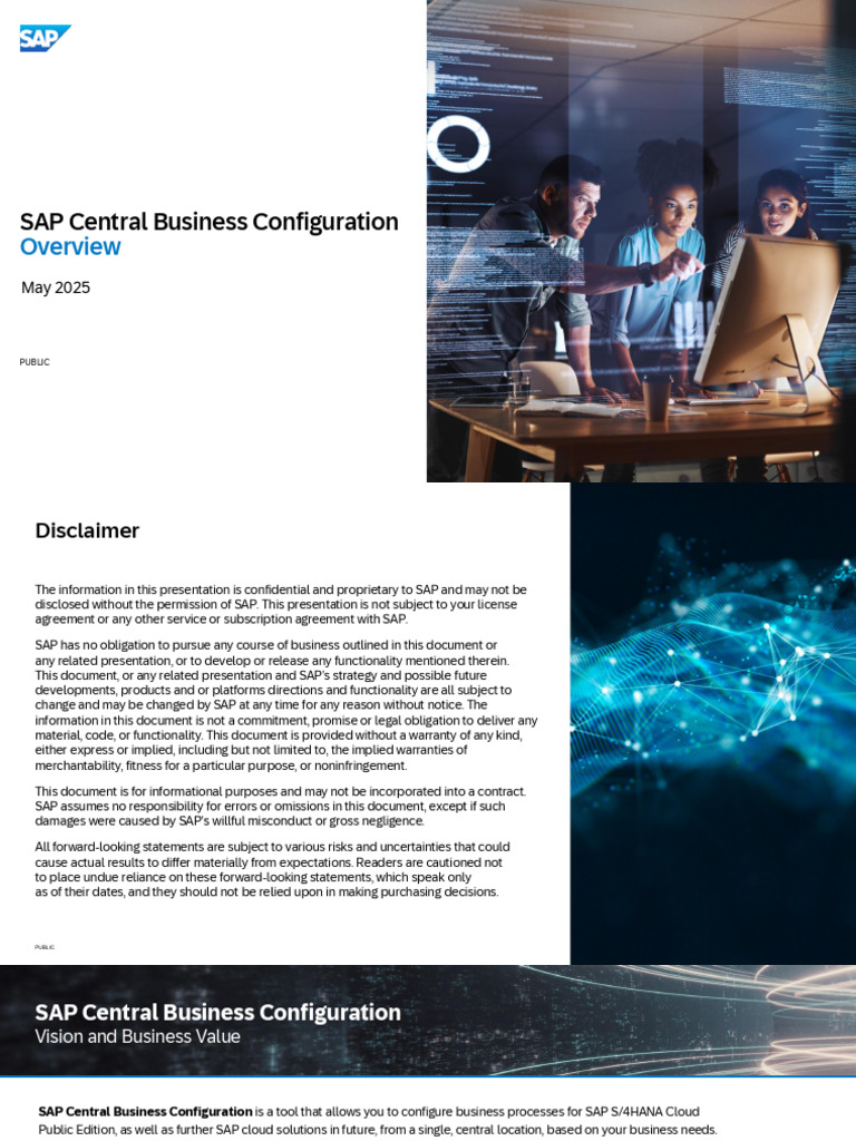 SAP Central Business Configuration Overview | PDF | Cloud Computing ...