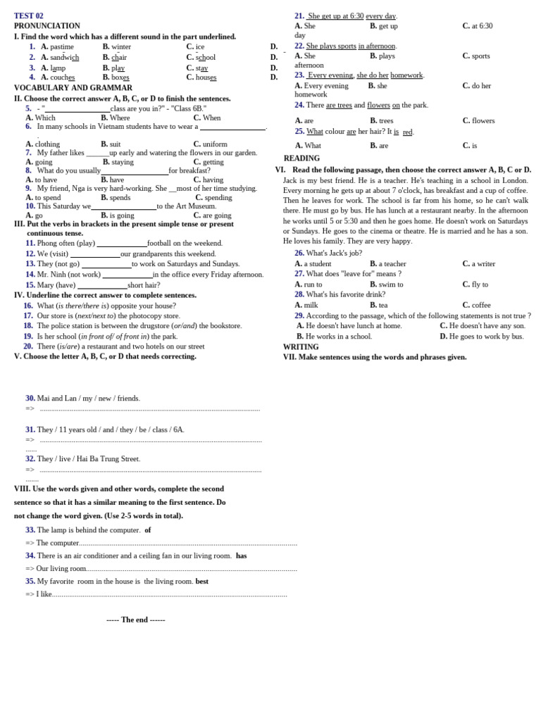 Test 02 - 6 | PDF
