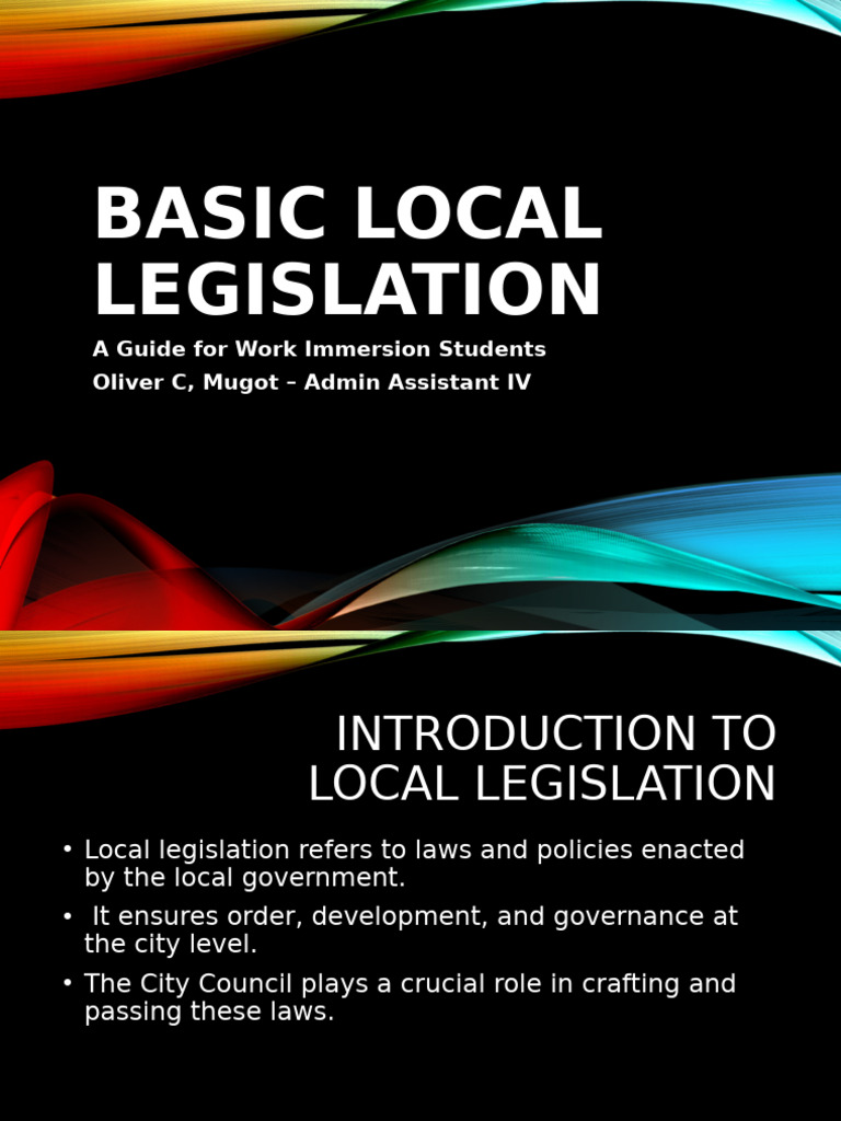 Basic Local Legislation | PDF