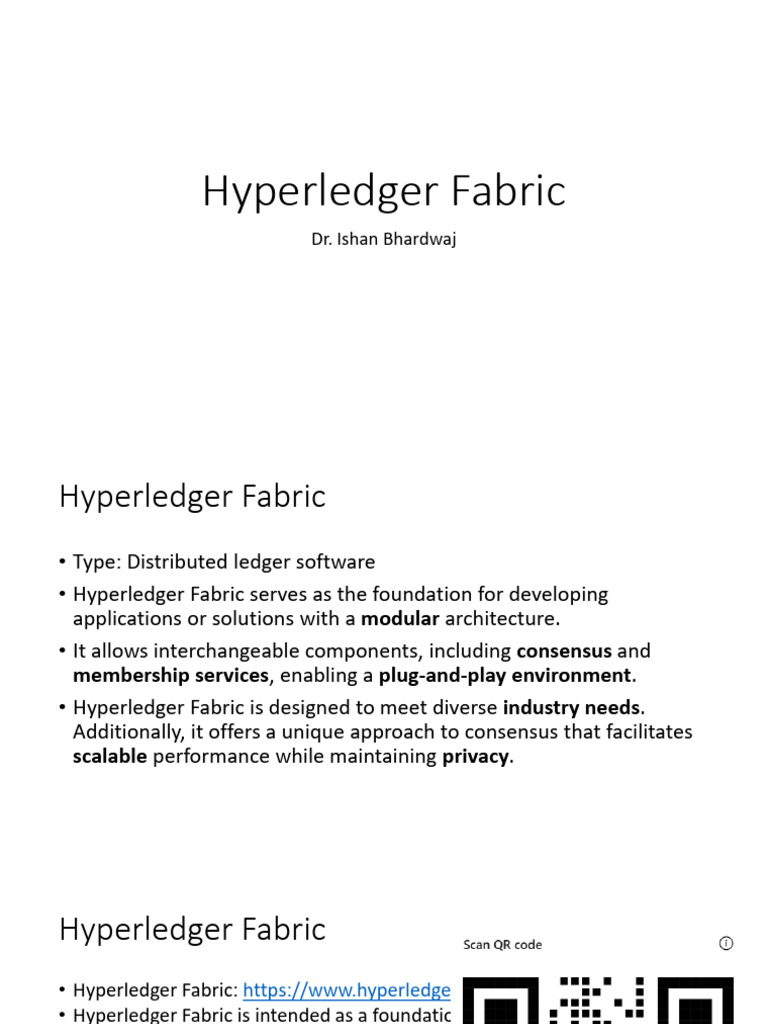 Hyperledger Fabric Overview and Features | PDF | Computing | Computer ...