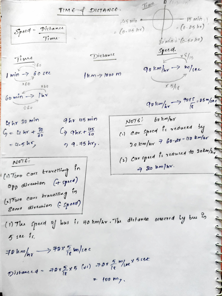 Travel Time and Speed Calculations | PDF