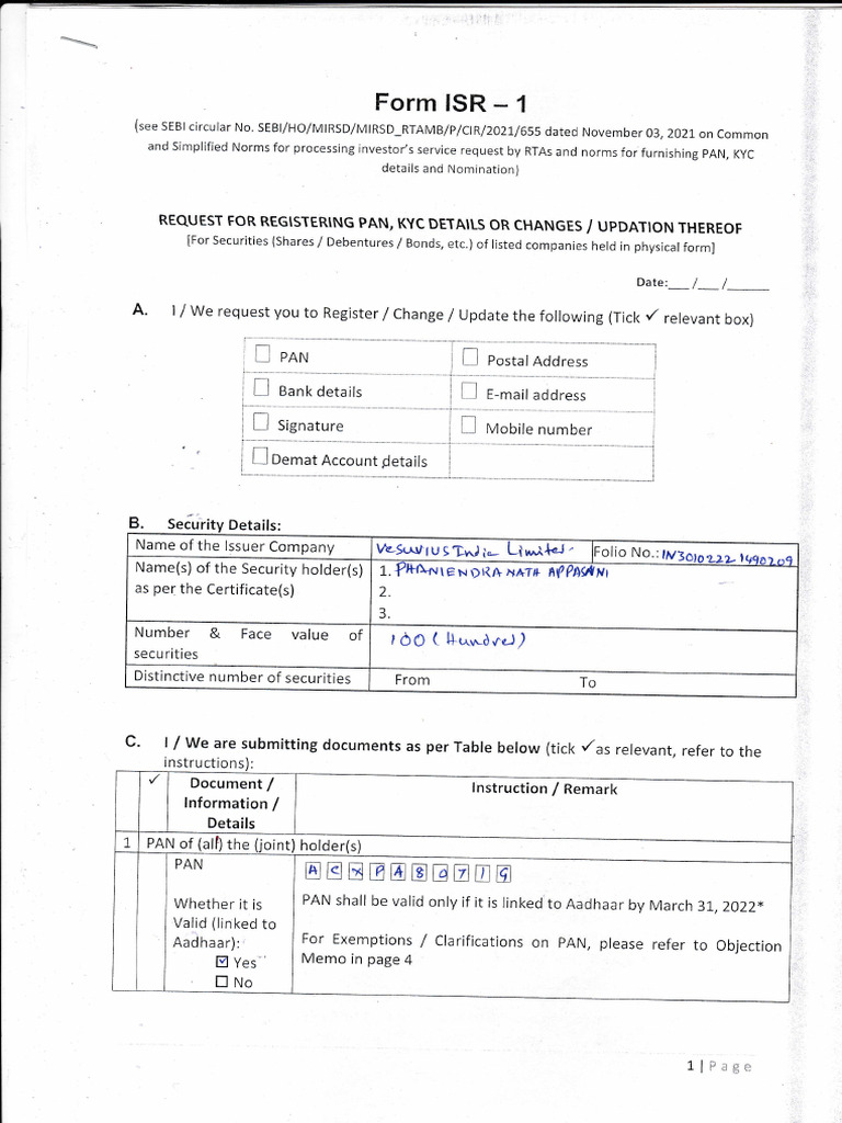 Pnru F) Address Details Address: Etsemeeteeb | PDF | Interest Bearing ...
