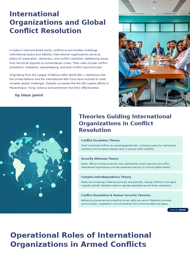 International Organizations in Conflict Resolution | PDF | Peacekeeping ...