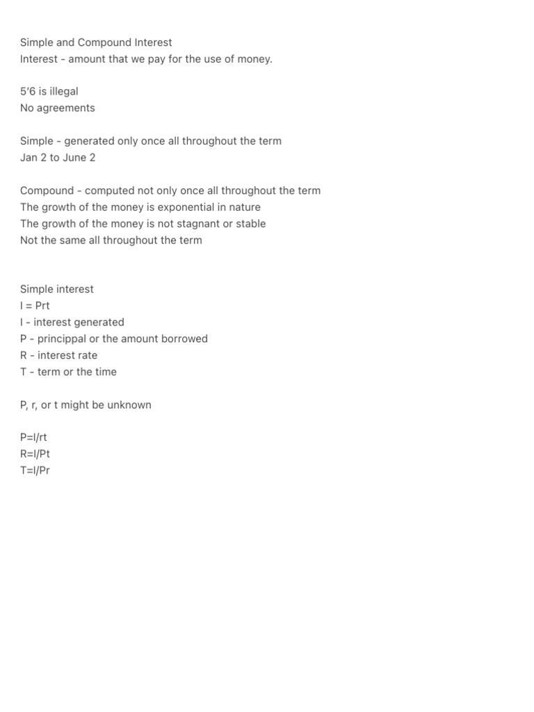 Simple and Compound Interest | PDF