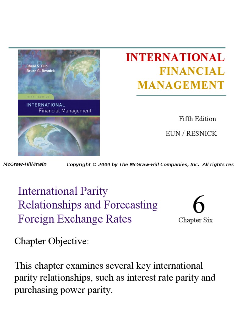 6 International Parity Relationships and Forecasting Foreign Exchange ...