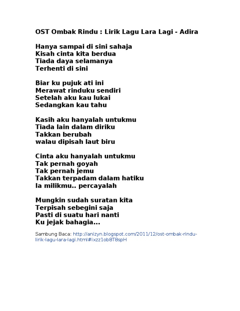 Ost Ombak Rindu Pdf