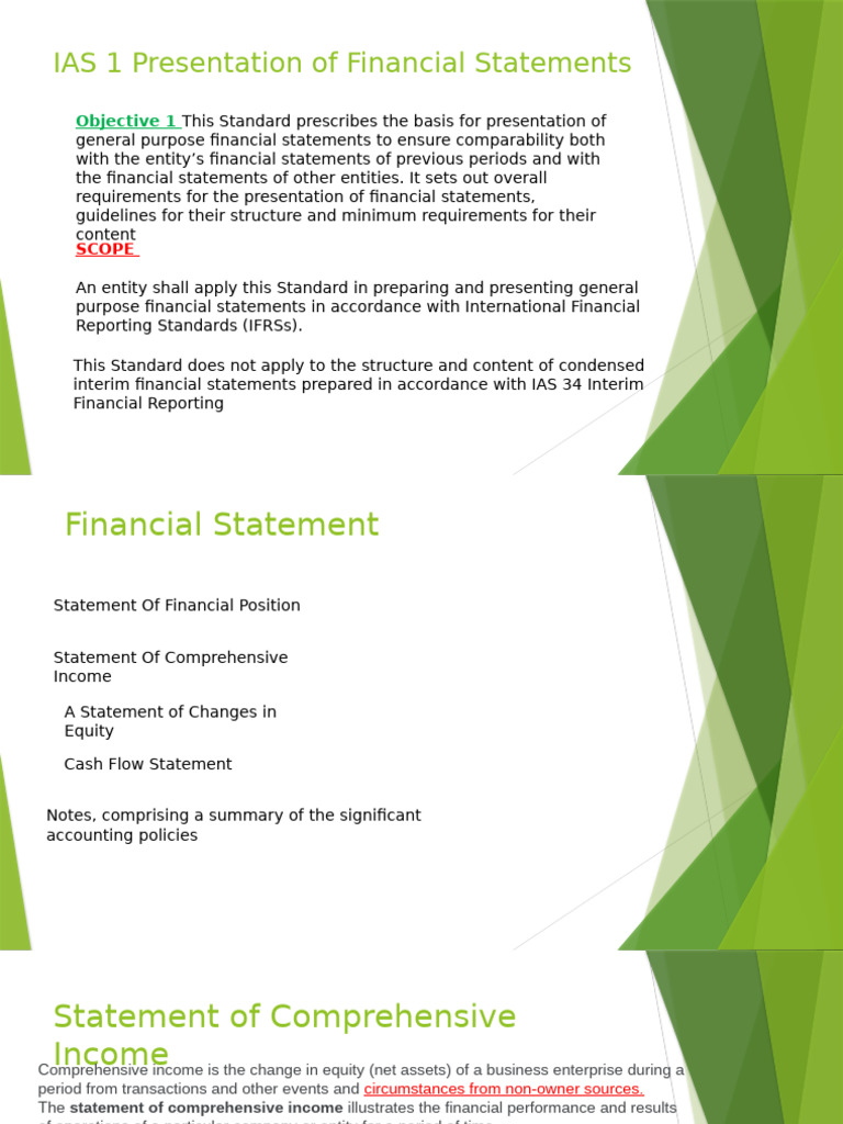 IAS 1: Financial Statement Presentation | PDF | International Financial ...