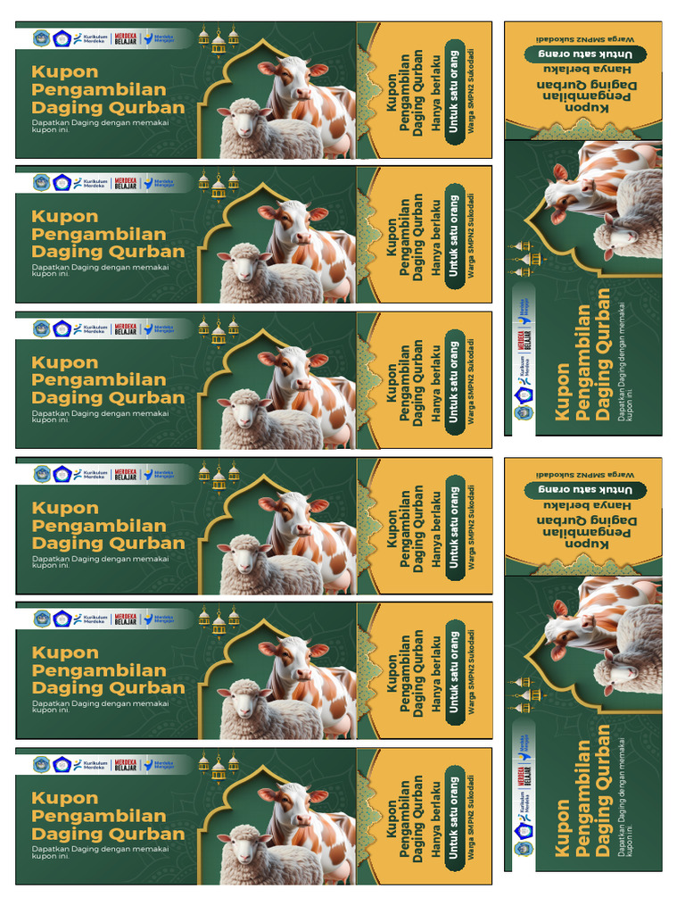 Kupon Qurban (2150 x 3300 Piksel) | PDF
