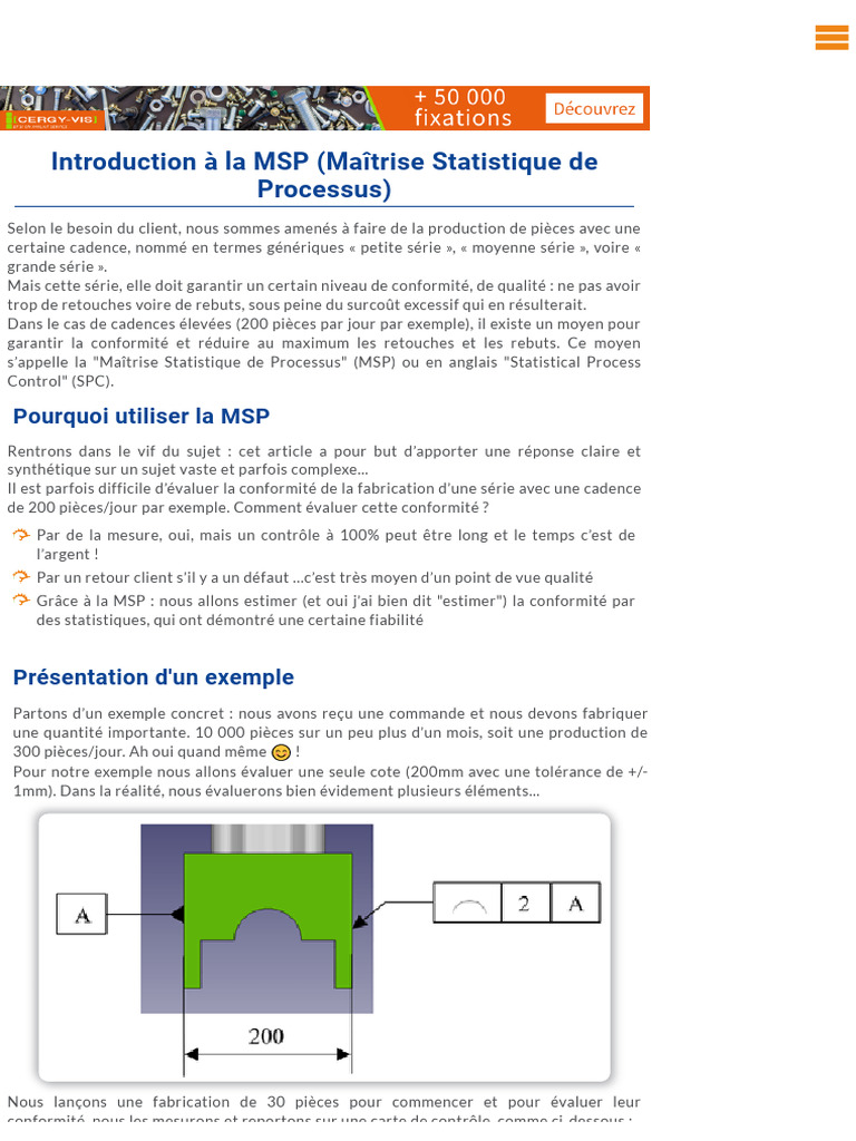 Introduction à la Maîtrise Statistique des Processus | PDF | Écart type ...