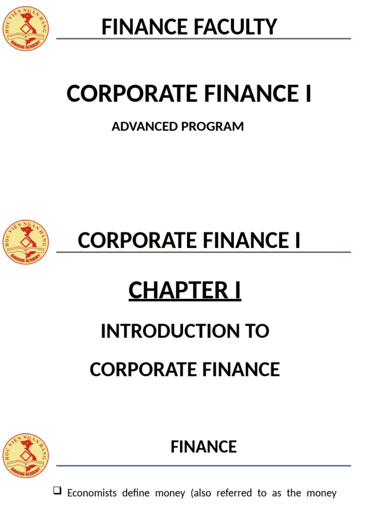 Introduction to Corporate Finance Concepts | PDF | Partnership | Equity ...