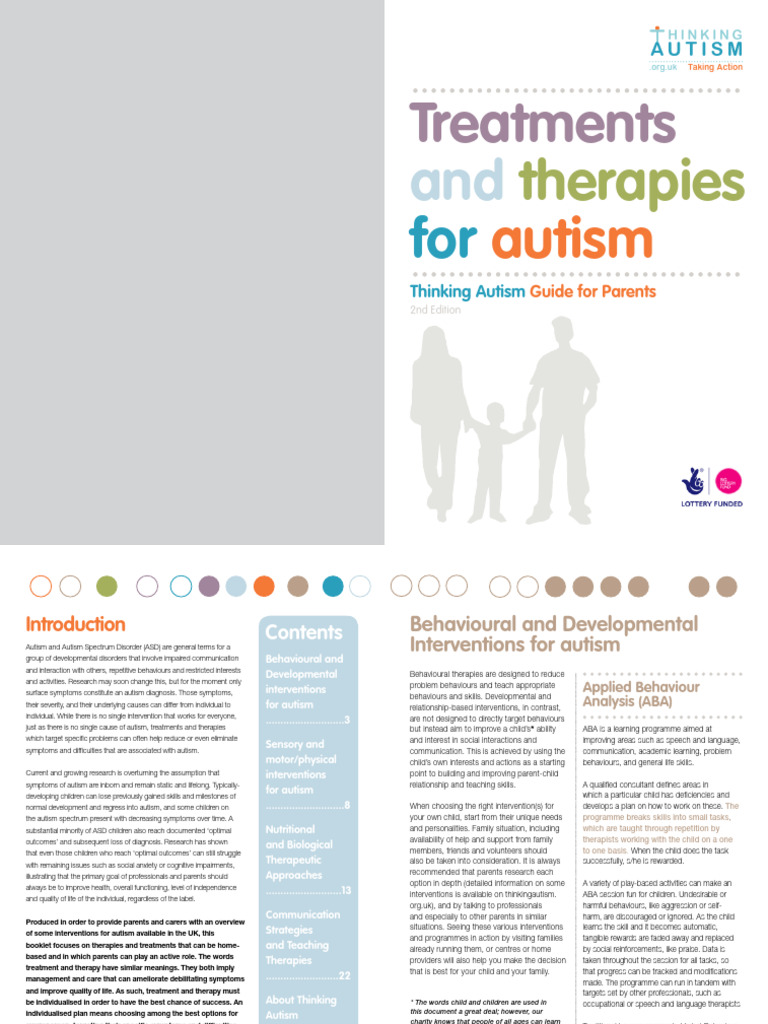 Treatment and Therapies For Autism | PDF | Autism | Developmental Disorder