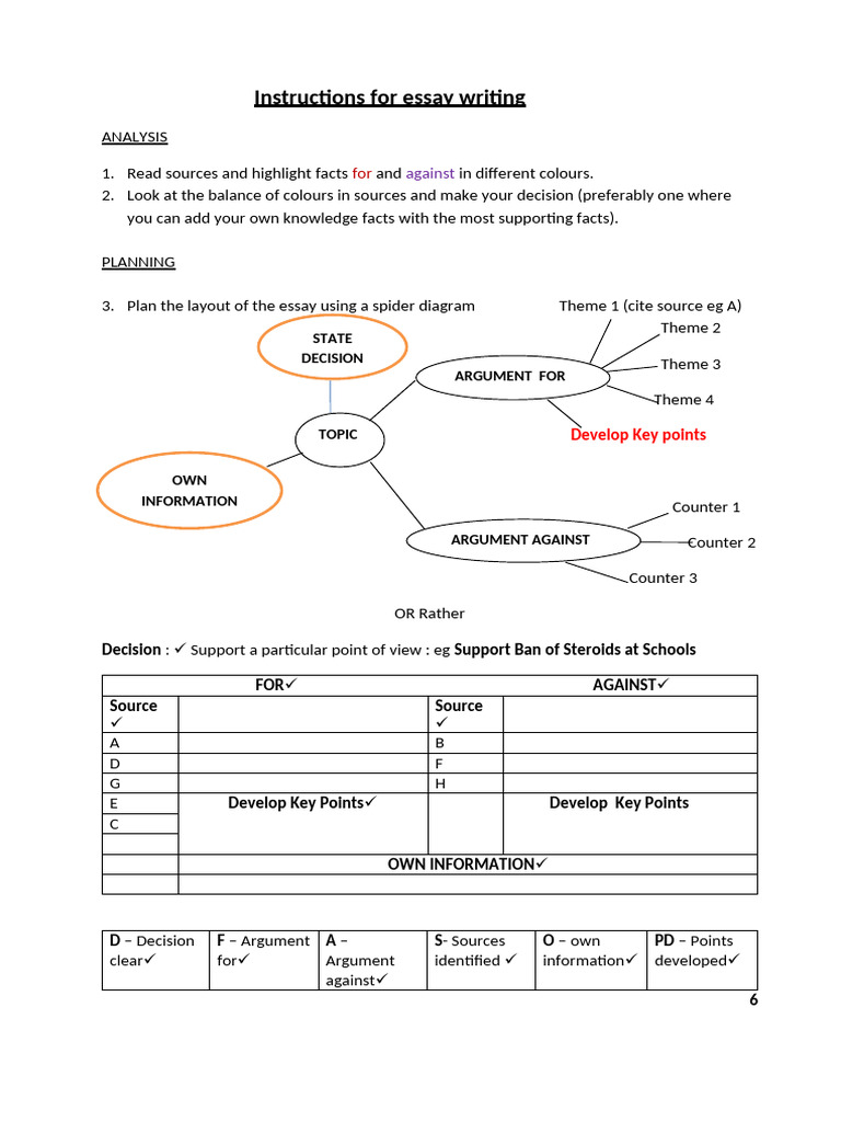 Essay Writing Instructions Guide | PDF | Essays | Argument
