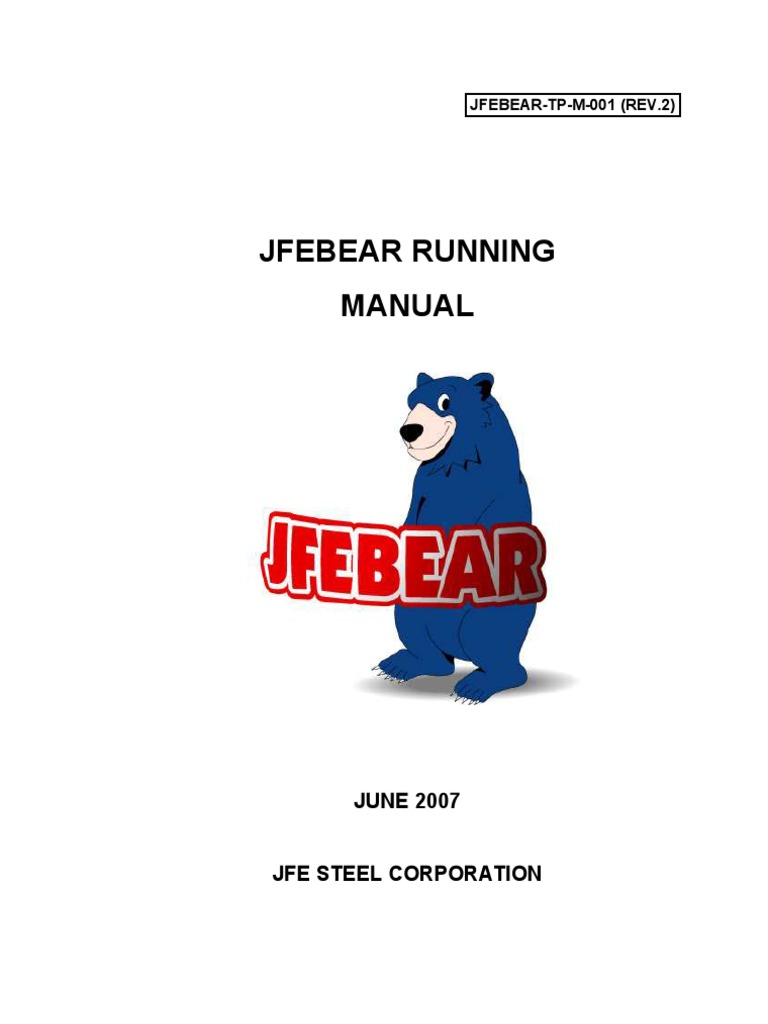 JFEBEAR TP M 001 - Rev2 - Running Manual | PDF | Pipe (Fluid Conveyance ...