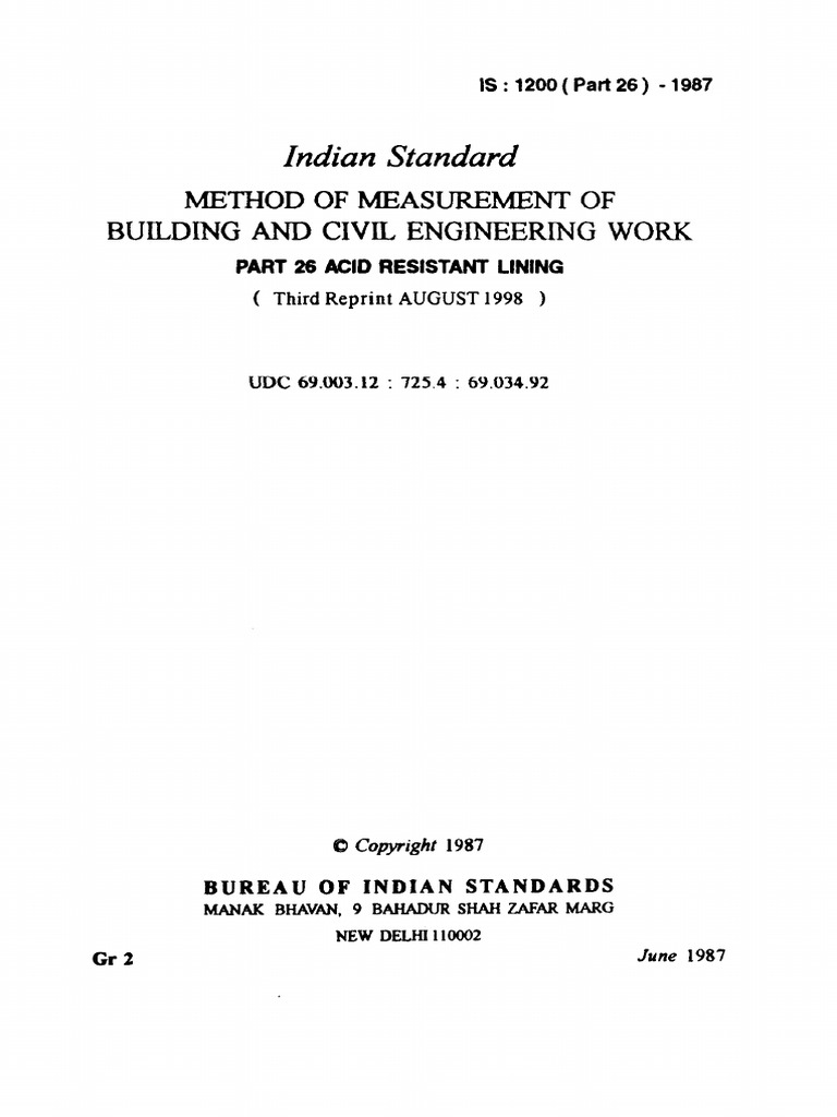 IS 1200 Part 26: Measurement Standards | PDF | Measurement